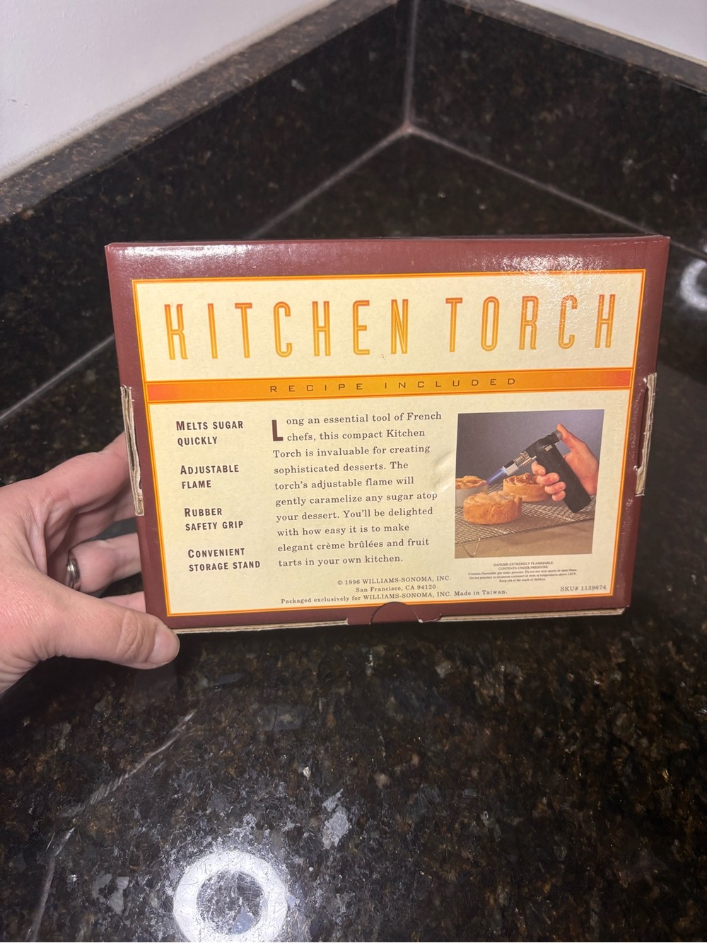 WILLIAMS SONOMA Vintage NIB Kitchen Torch - Picture 3 of 10